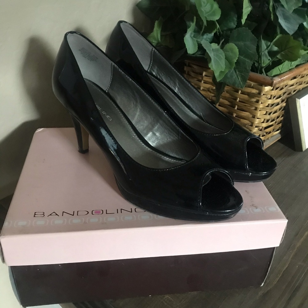 Bandolino Black Open Toed High Heels